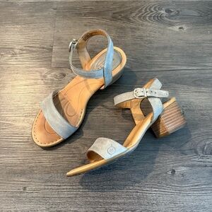 Born Leather Block Heeled Sandals